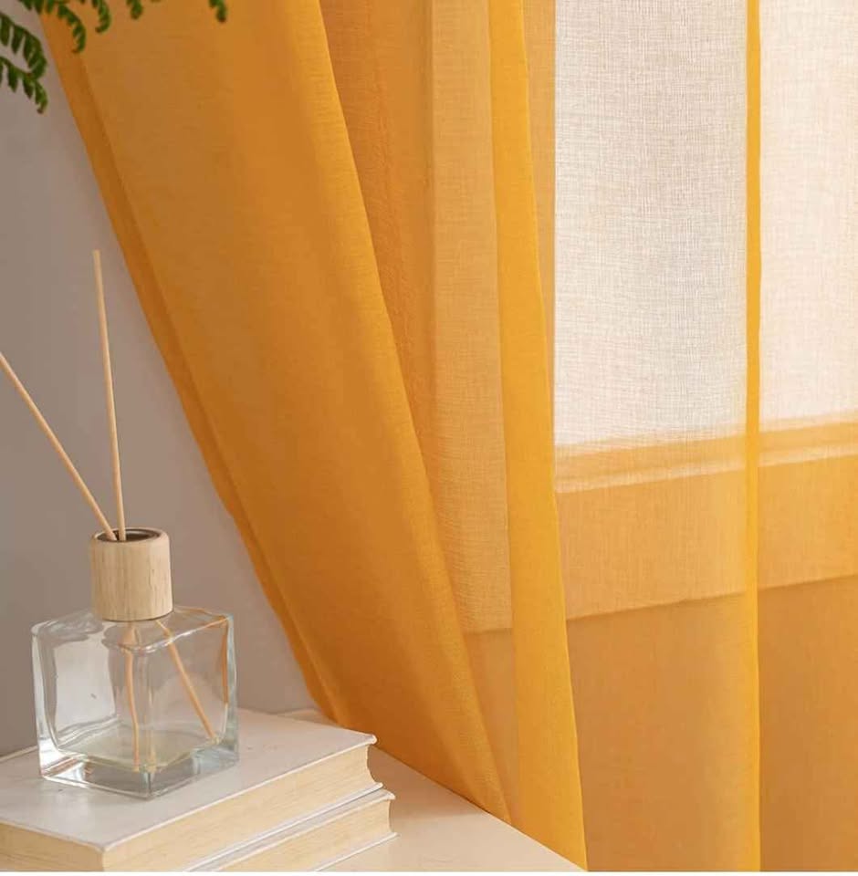 Yellow Sheer Curtains - photo 3