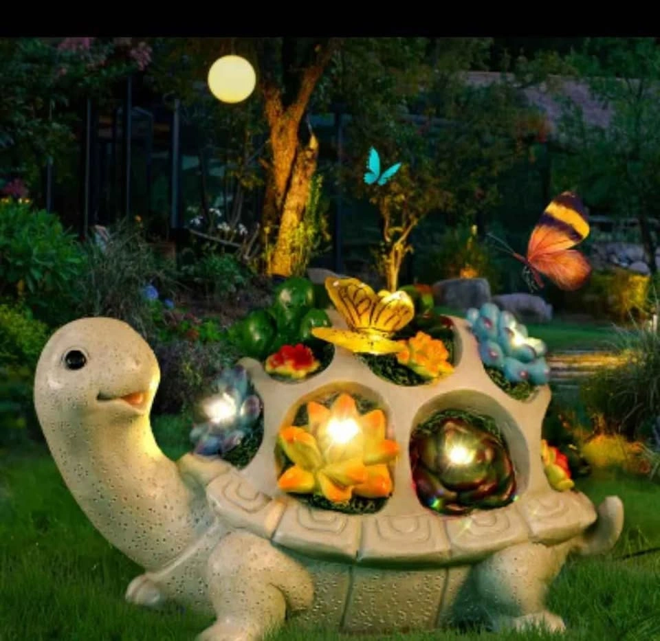 LED Solar-Power with Colorful LED Flowers & LED Butterfly for Ou - photo 2