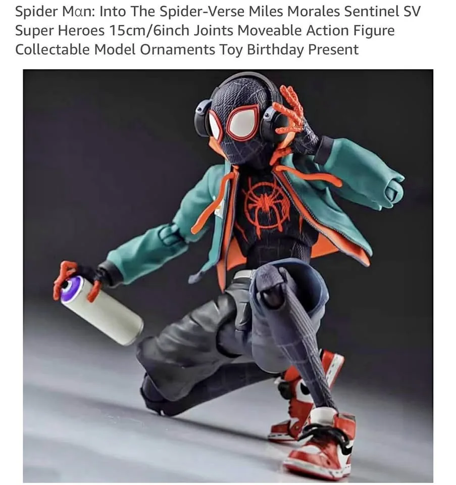 Sentinel Sv Action Miles Morales Spiderman Marvel Figure thumbnail