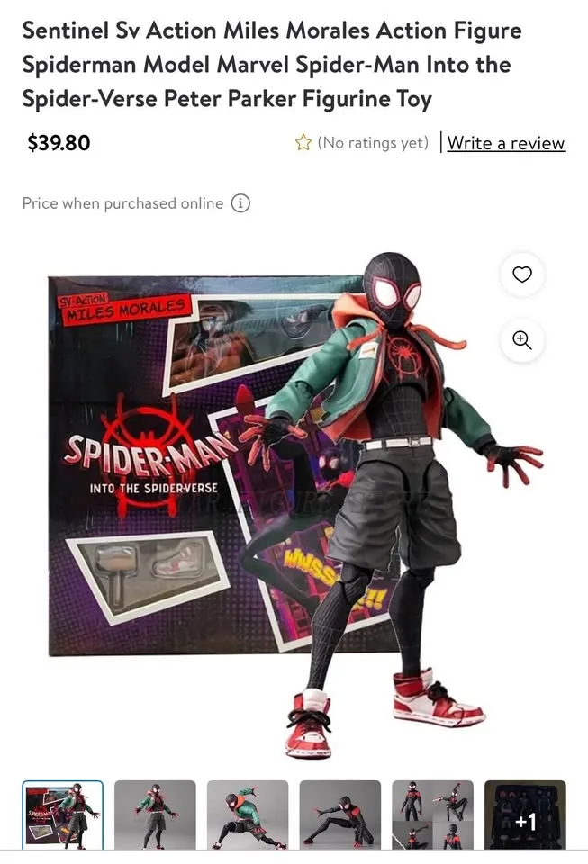Sentinel Sv Action Miles Morales Spiderman Marvel Figure image indicator(2)