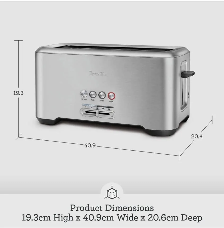 New in box Breville A Bit More 4-slice toaster - silver image indicator(2)