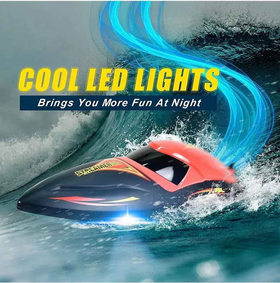 New in box Hosim brushless RC boat with 2 batteries - Red image indicator(6)