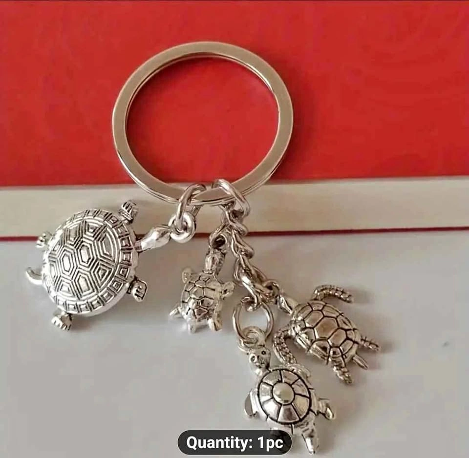 4 Turtle in 1 Keychain - Durable Iron & Zinc Alloy Pendant