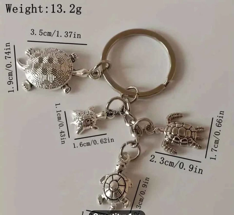 4 Turtle in 1 Keychain - Durable Iron & Zinc Alloy Pendant - photo 2