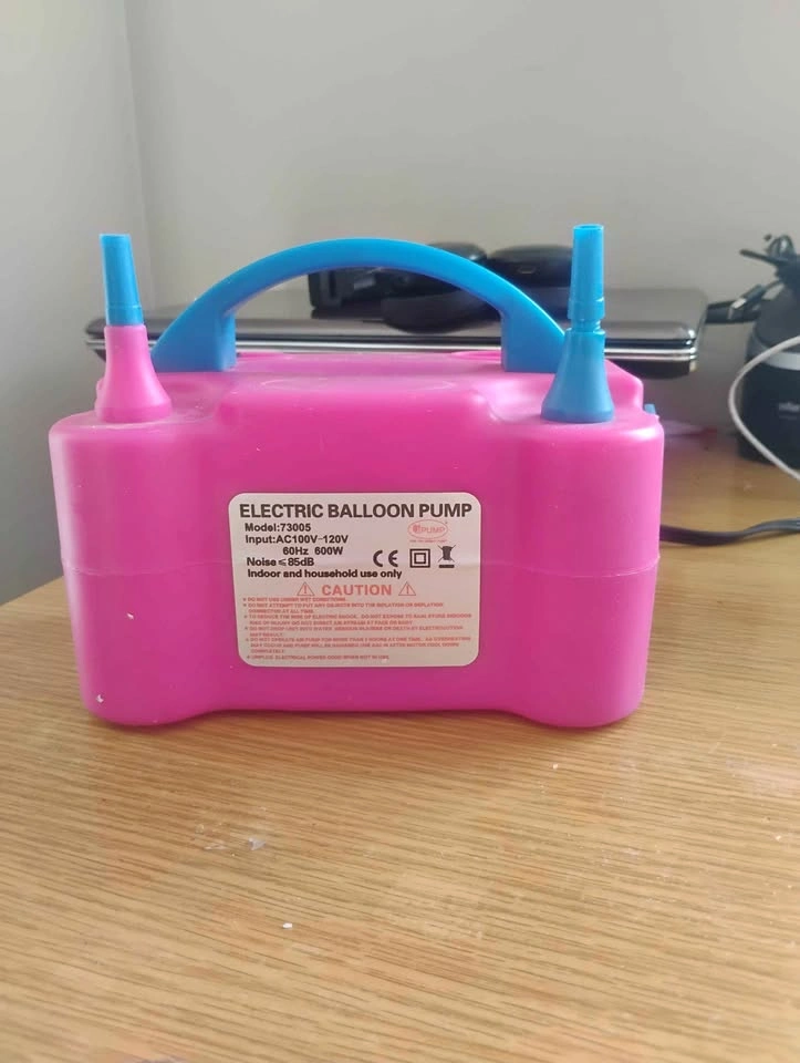 Pink and Blue Electric Balloon Pump