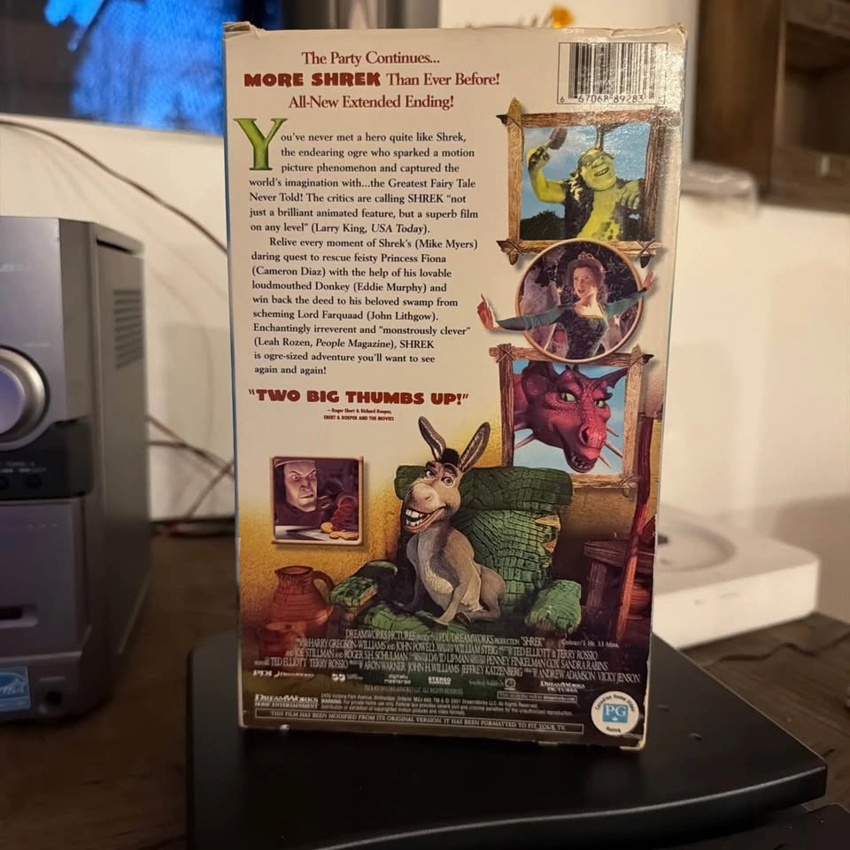 Shrek Big Box VHS - Tested, Works, No Mold - photo 2
