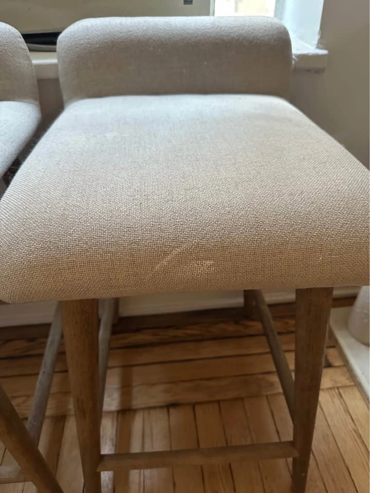 2 Gray Wood Bar Stools - photo 4