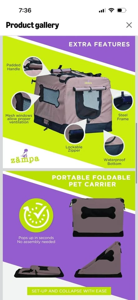 New Foldable Pet Crate Carrier for Sale - photo 2
