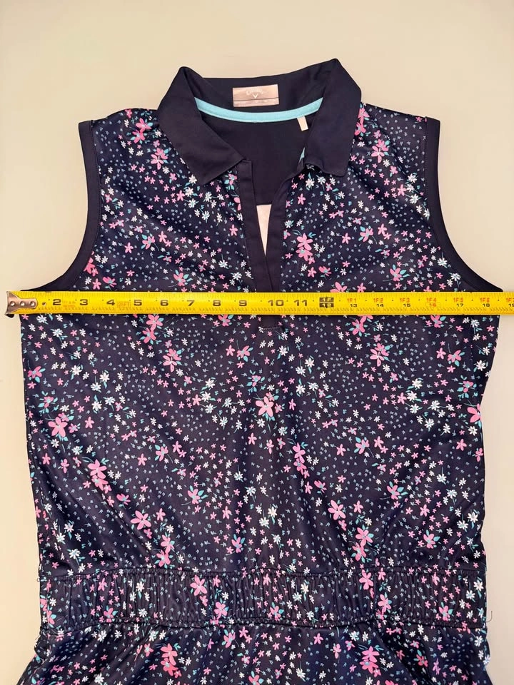 Callaway Opti-Dri Floral Sleeveless Golf Dress - Navy/Pink - Med - photo 4