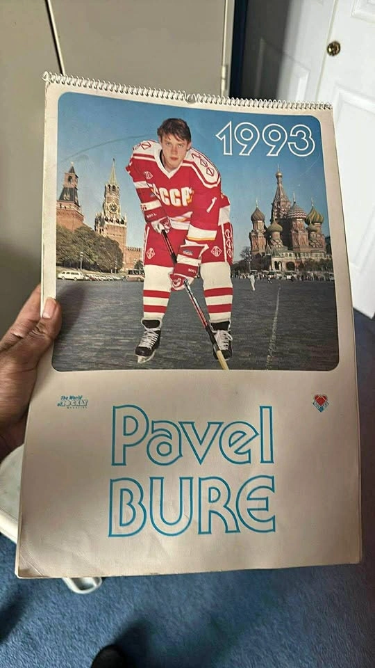 1993 Pavel Bure Hockey Wall Calendar - CCCP/Russia Era
