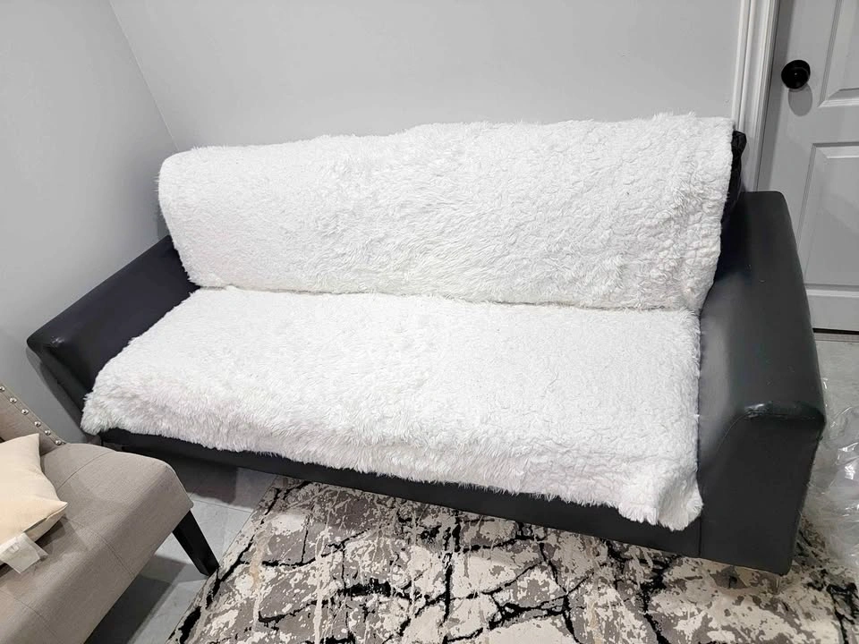 Synthetic leather couch