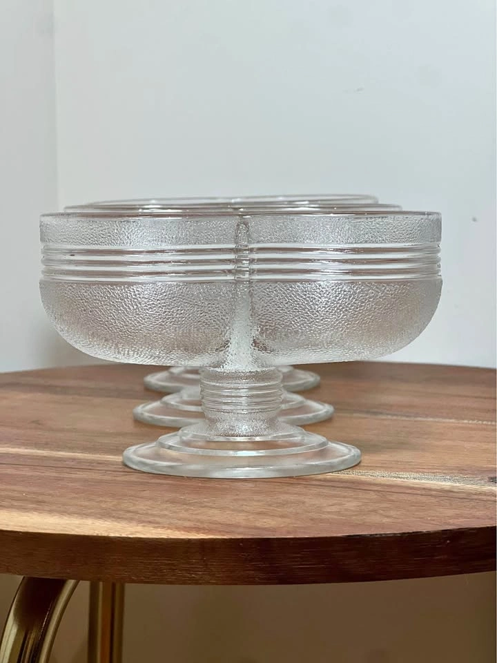 3 Vintage 1930's Ice Cream Dishes