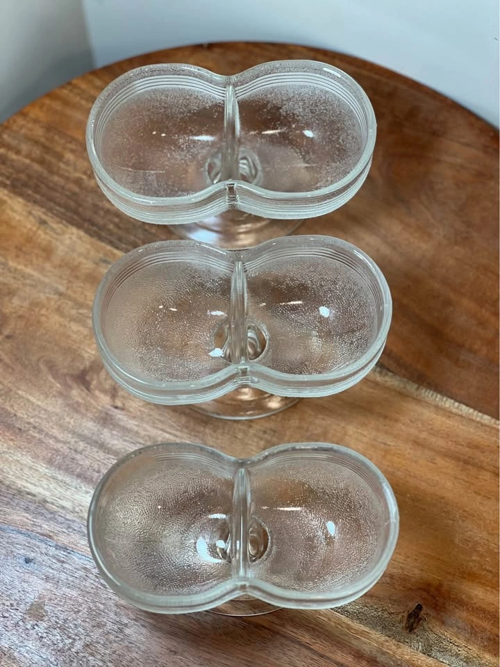 3 Vintage 1930's Ice Cream Dishes - photo 4