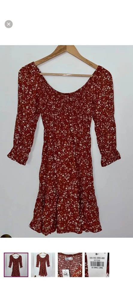 Floral Hollister Mid Length Dress Sz XXS