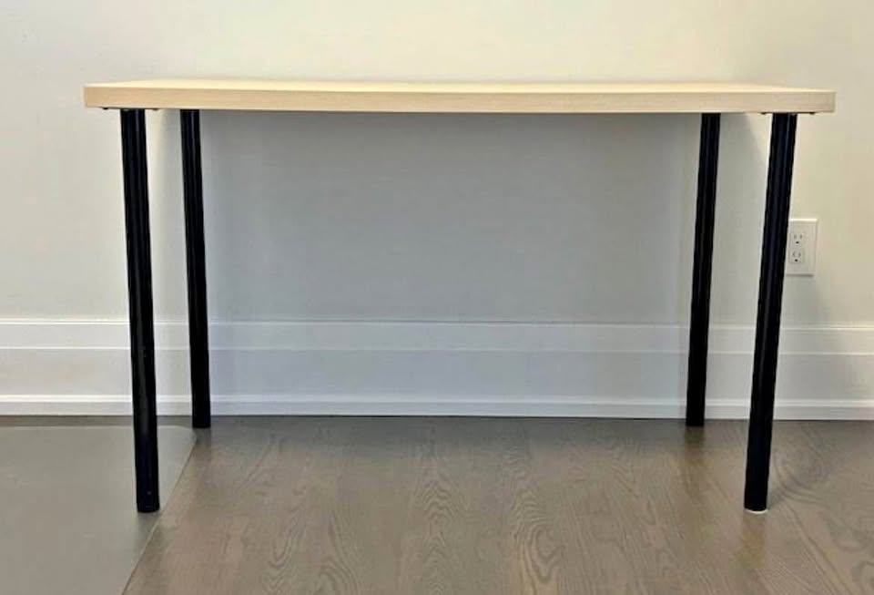 Price firm- Big IKEA Linnmon table desk with Adils legs- 59x30