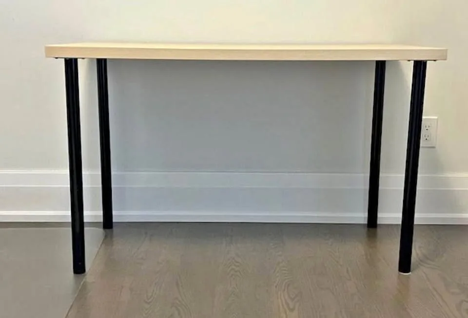 Price firm- Big IKEA Linnmon table desk with Adils legs- 59x30 thumbnail