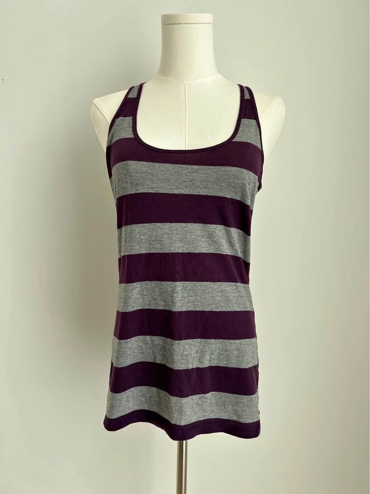 Bluenotes XL Striped Racerback Tank Top