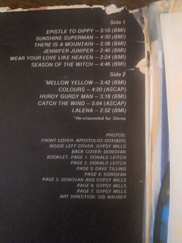Donovan Greatest Hits Vinyl - photo 2