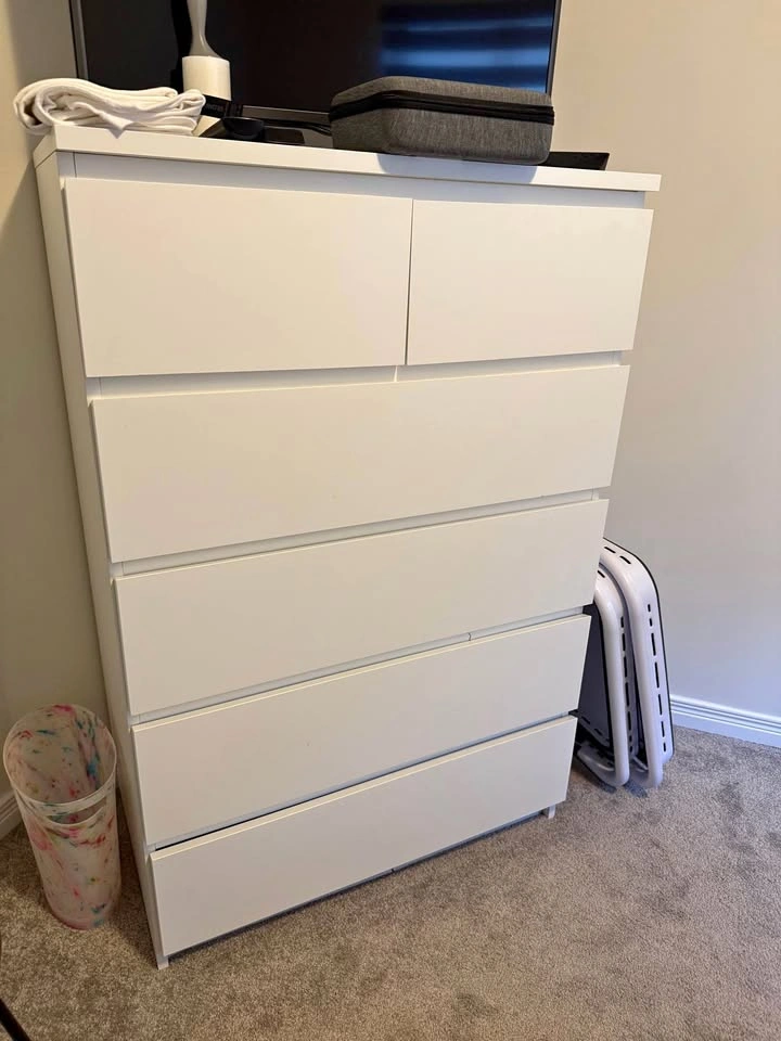 IKEA MALM 6-Drawer Dresser – Fully Functional