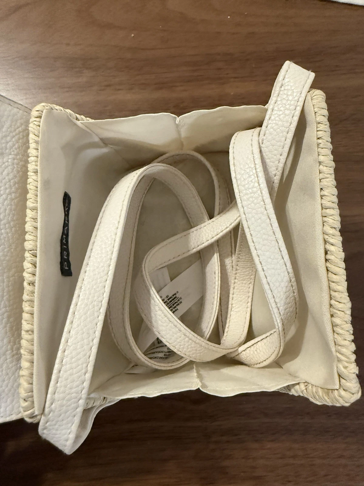 Mini Hand Bag Picnic Basket Weave And Leather Shoulder Strap Inc - photo 3