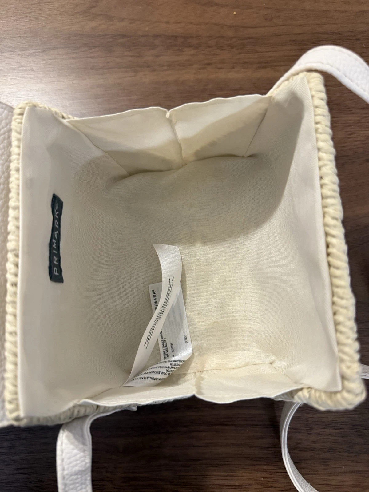 Mini Hand Bag Picnic Basket Weave And Leather Shoulder Strap Inc - photo 4