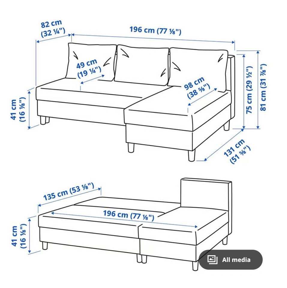 IKEA ÄLVDALEN 3 Seat Sofa Bed - photo 3