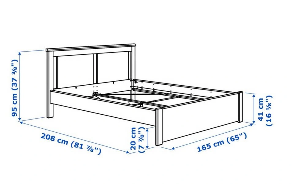 IKEA SONGESAND Queen Bed Frame & VESTERÖY Mattress - photo 3