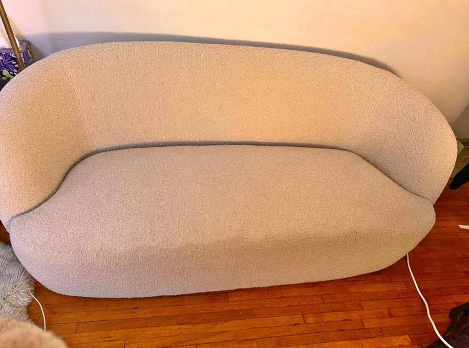 CB2 68" Ivory Boucle Loveseat By Goop