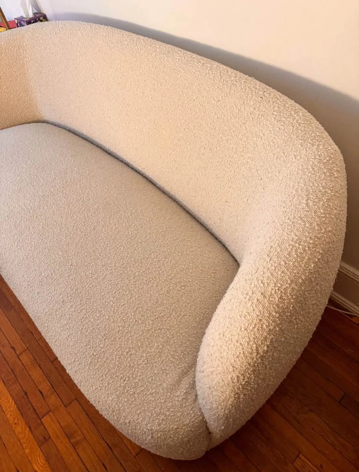CB2 68" Ivory Boucle Loveseat By Goop - photo 3
