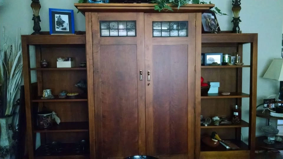 Entertainment center and side Shelfs that separate. - photo 3