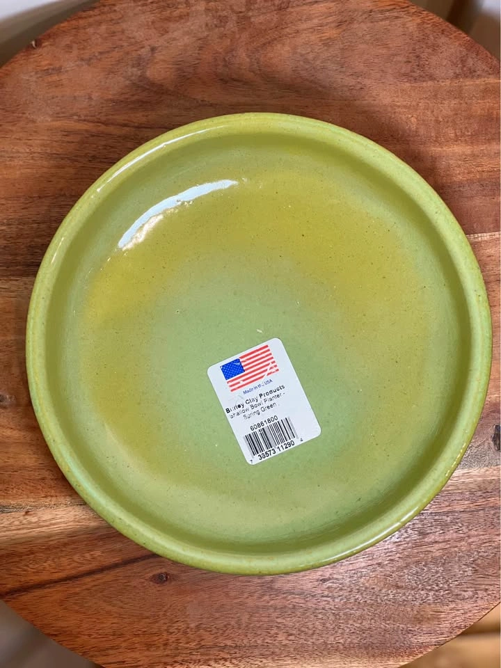 Burley Clay Products Shallow Bowl Planter Spring Green - photo 3