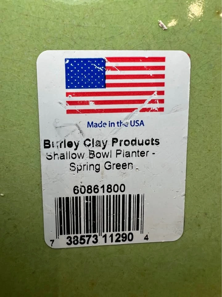 Burley Clay Products Shallow Bowl Planter Spring Green - photo 4