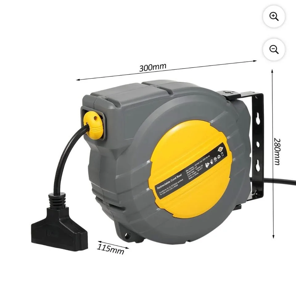 New in box Geevorks retractable power cord reel image indicator(7)