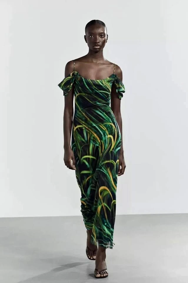 Zara Mesh Green Dress - photo 3