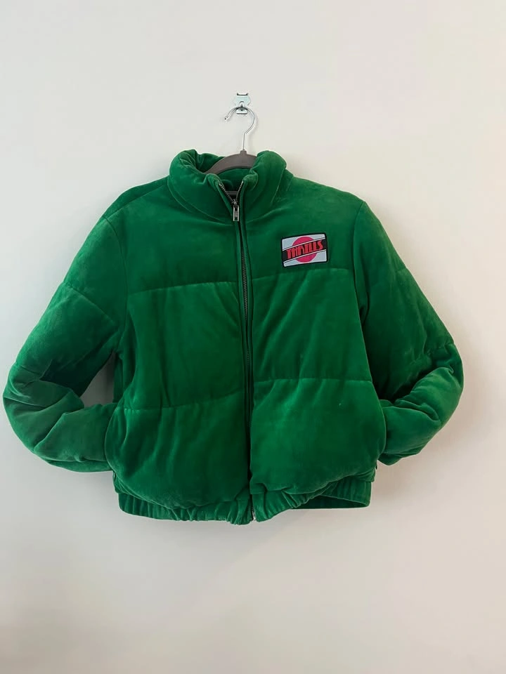 Green Velvet Cropped Jacket