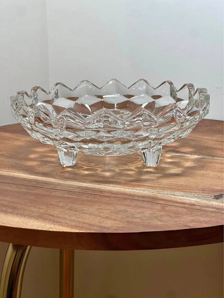 Colony Whitehall Clear Flower Candlestick - Vintage Glass Bowl
