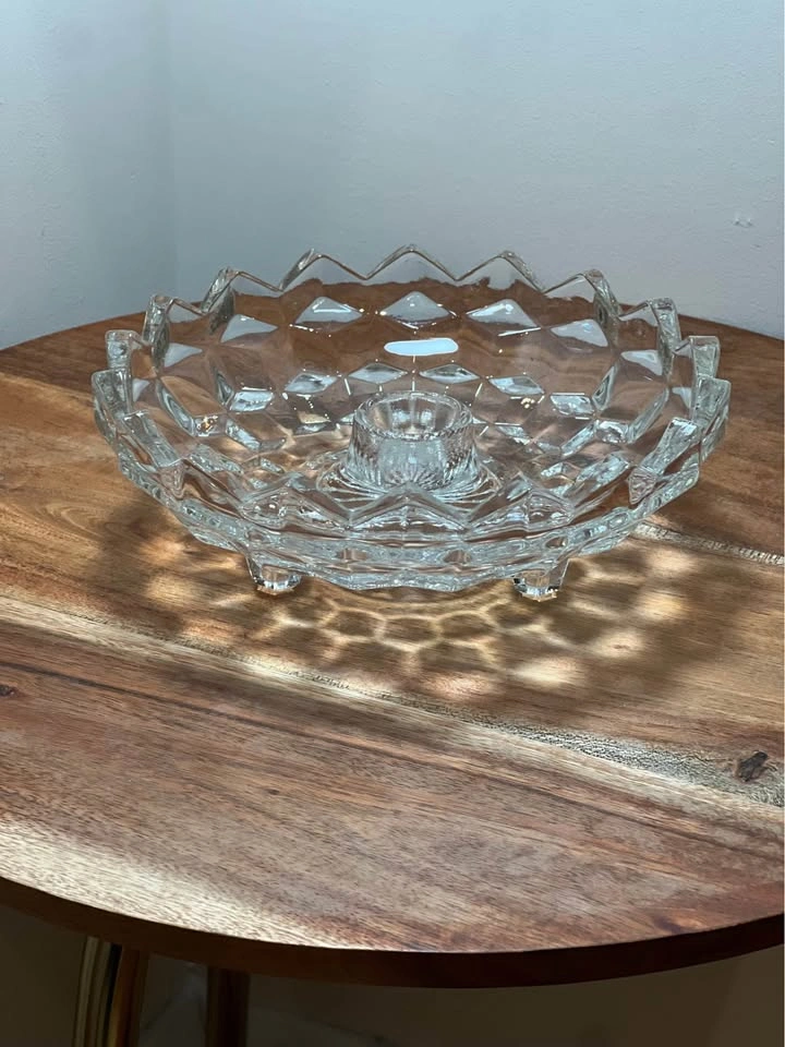 Colony Whitehall Clear Flower Candlestick - Vintage Glass Bowl - photo 3