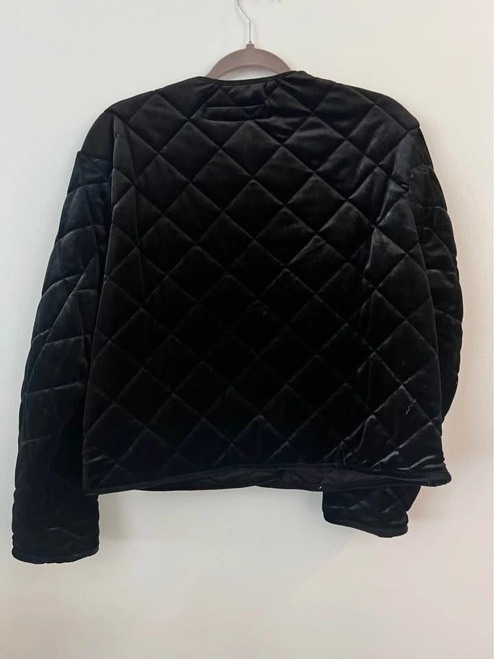 Zara Quilted Velvet Jacket - photo 4