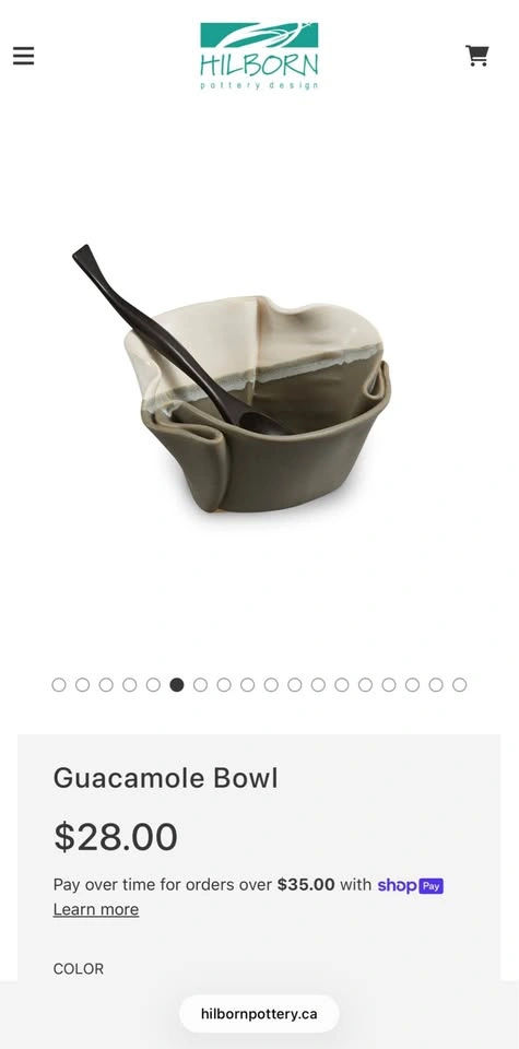Hilborn Pottery Designs "Guacamole Bowl and Rosewood Spoon" - photo 5