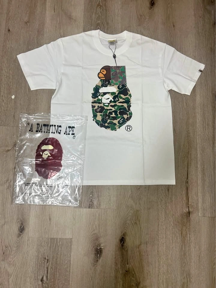BAPE White Camo Ape Head Tee XL
