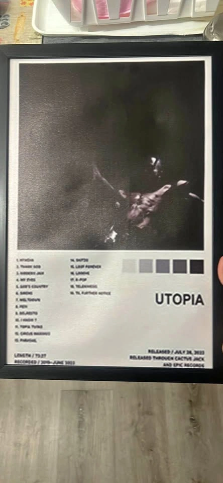 Travis Scott Utopia Framed Poster