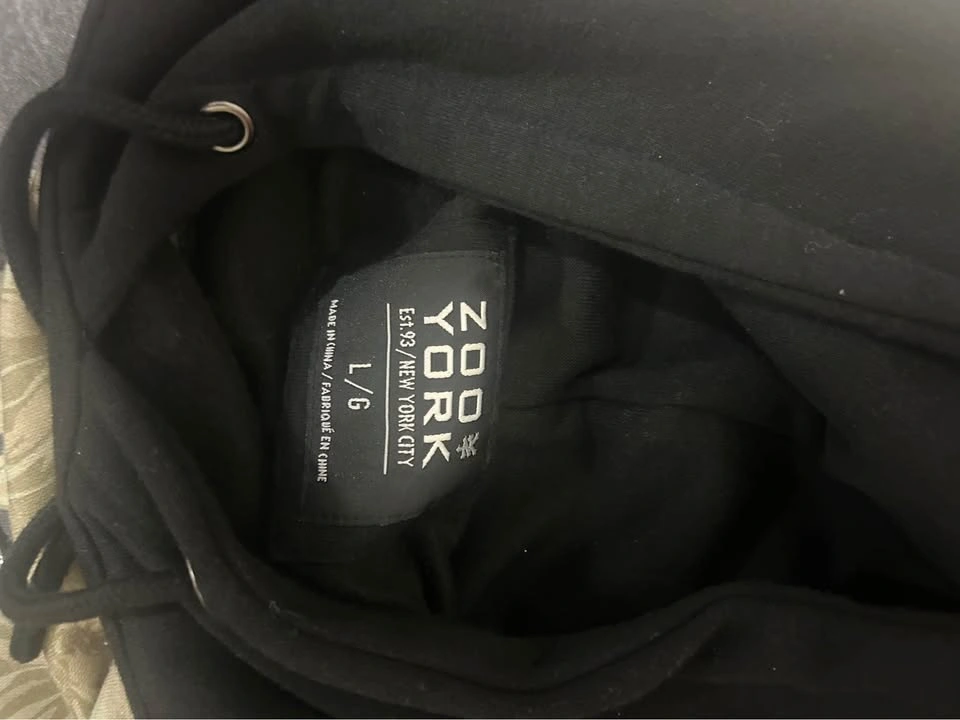 Zoo York Large Hoodie Black Green Floral Pattern - photo 2
