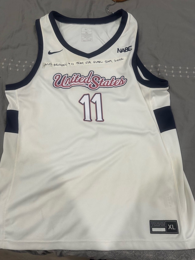 Jalen Bridges Team USA Global Jam Game Worn Jersey