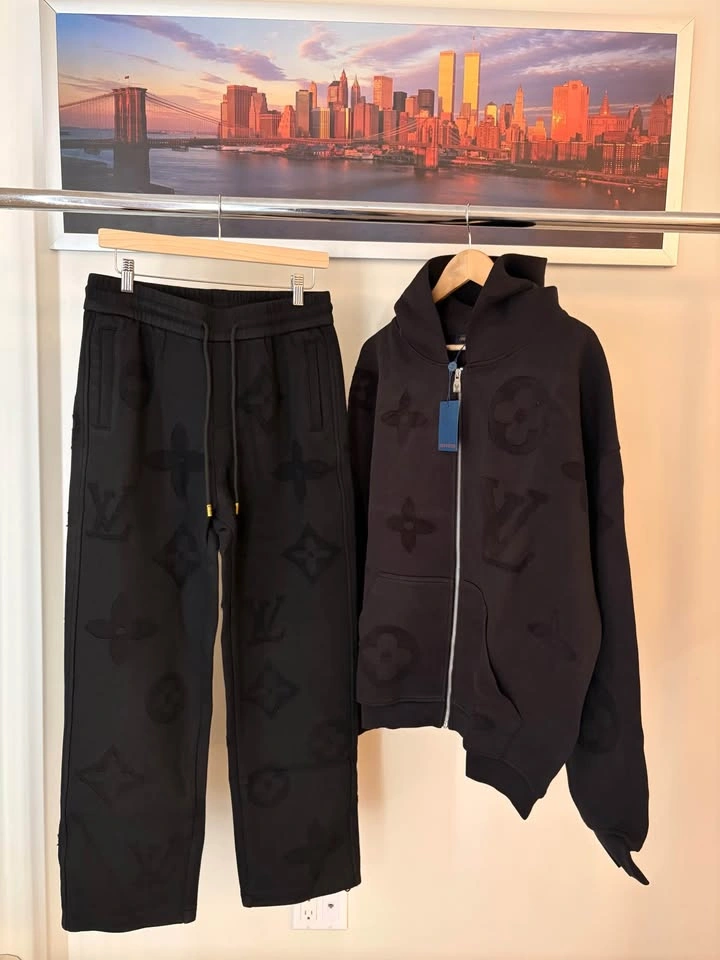 Grey and Black Louis V Hoodies/Joggers - photo 3