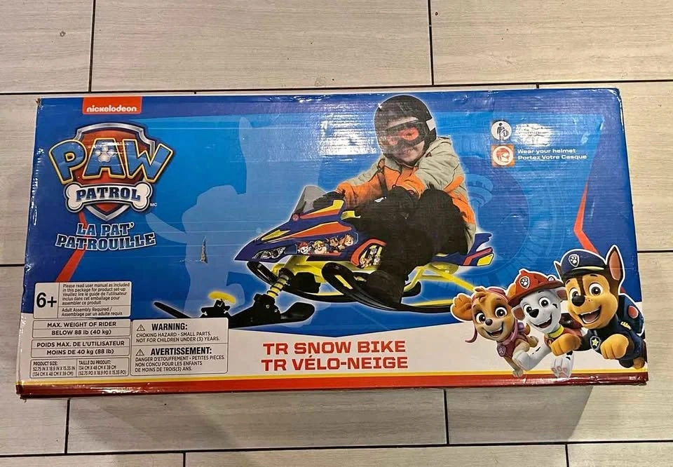 Brand New Paw Patrol Snow Bike Kid Child