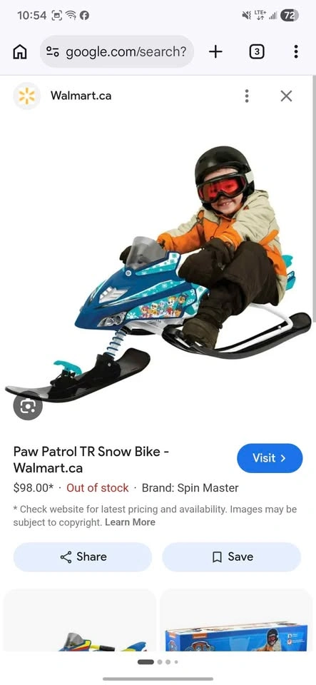 Brand New Paw Patrol Snow Bike Kid Child - photo 2