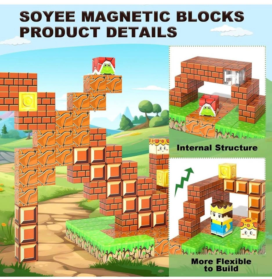Soyee 108PC Mario Style Magnetic Building Blocks - photo 4
