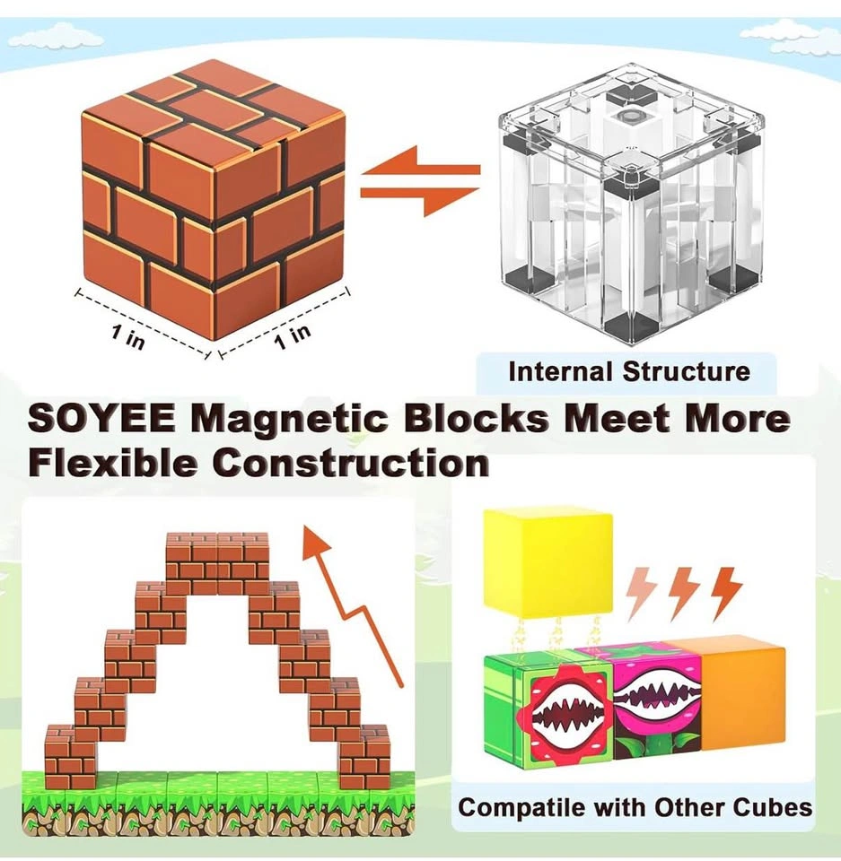 Soyee 108PC Mario Style Magnetic Building Blocks - photo 5