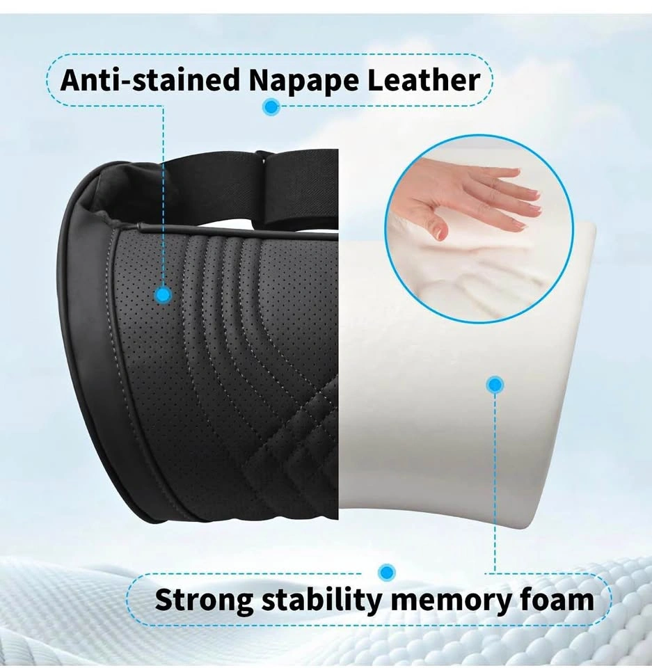 Brown Memory Foam Car Headrest Pillow - 2 Pack