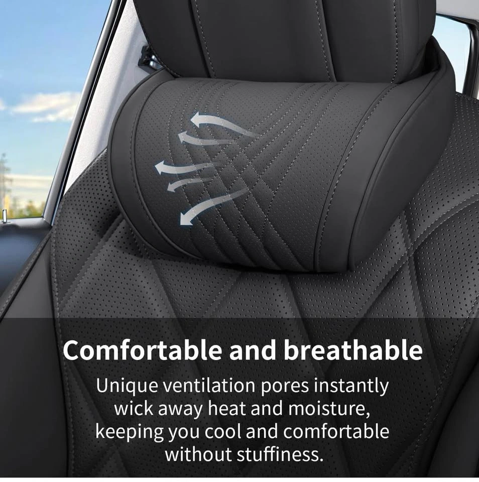 Brown Memory Foam Car Headrest Pillow - 2 Pack - photo 2